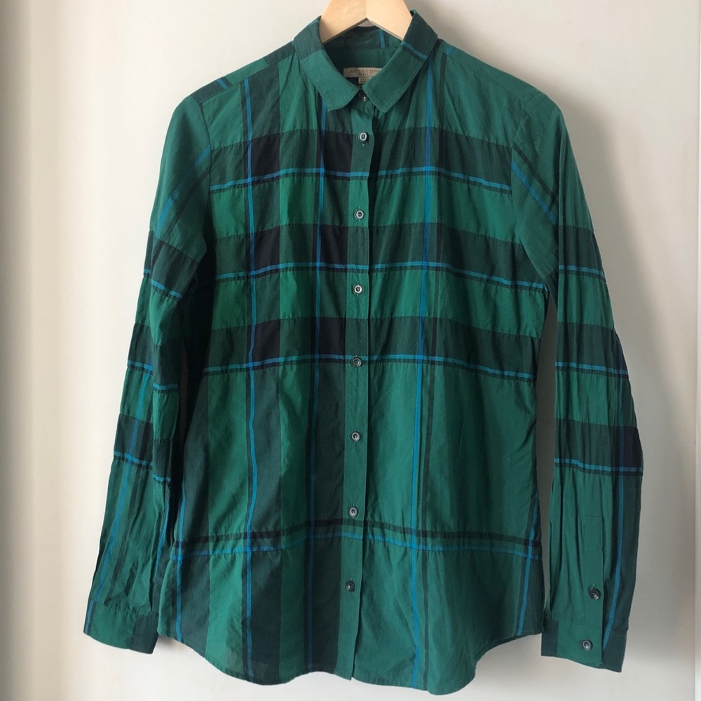 Burberry Brit small women’s blouse green plaid